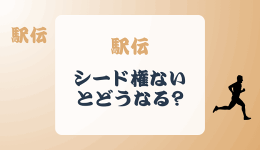 駅伝でシード権がないとどうなる?デメリットとは?