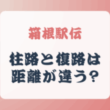 箱根駅伝の往路と復路の距離が違うのはなぜ?何区が違う?