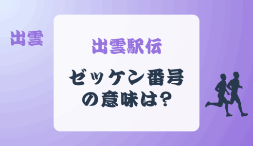 出雲駅伝のゼッケン番号の意味とは?正式にはアスリートビブス?